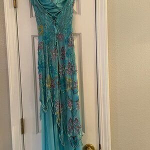 Rare vintage fairycore Y2K / 90s prom / formal beaded sequin dress